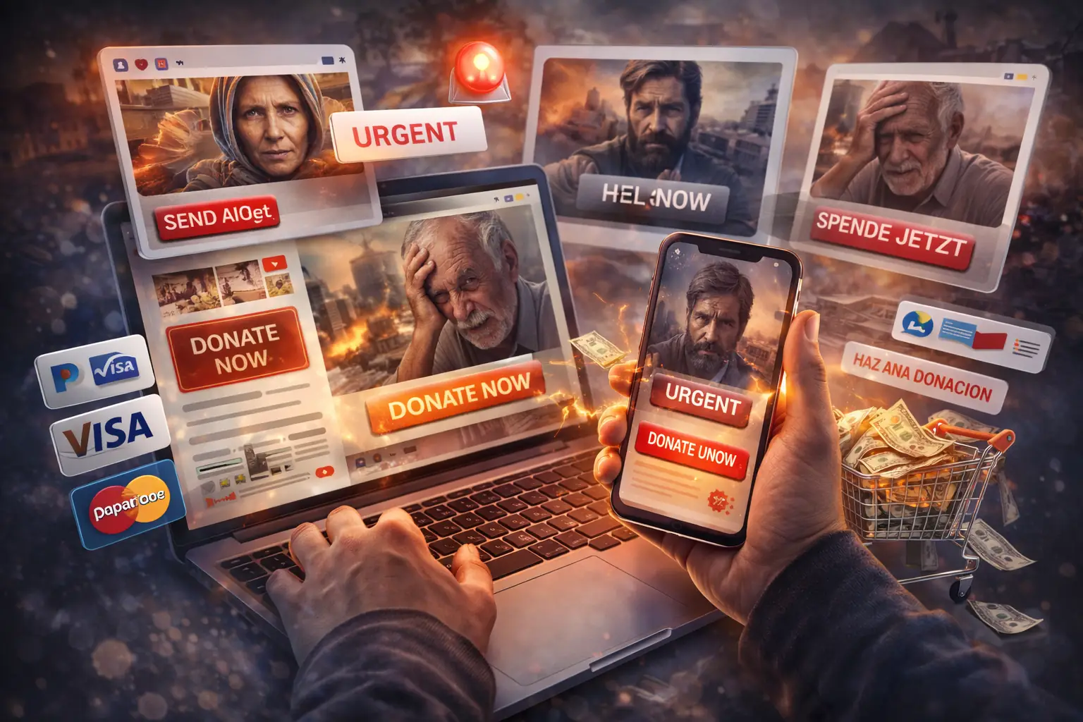 Faux appels aux dons humanitaires – Le conflit en Iran sert de prétexte à une vague d’arnaques en ligne Faux appels aux dons humanitaires – Le conflit en Iran sert de prétexte à une vague d’arnaques en ligne